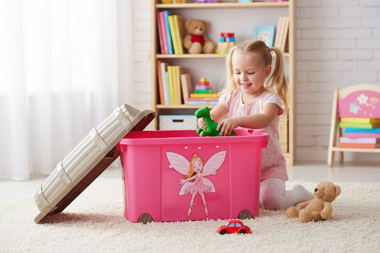 LS-LebenStil Spielzeugkiste Prinzessin XL 60x40cm 57L