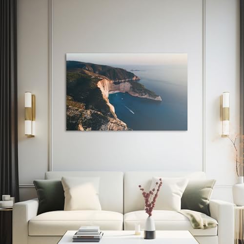 Hustling Sharks Wandbilder Bucht Vogelperspektive Wandbild 30x40 cm