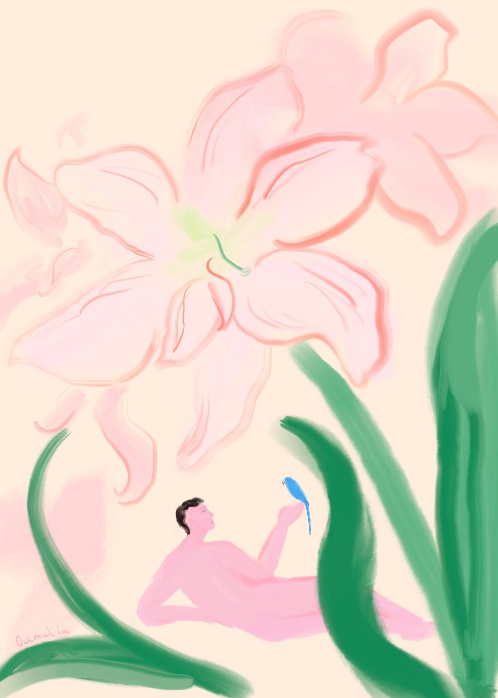 The Poster Club Art Prints Under the Flowers Poster 30x40 cm grün