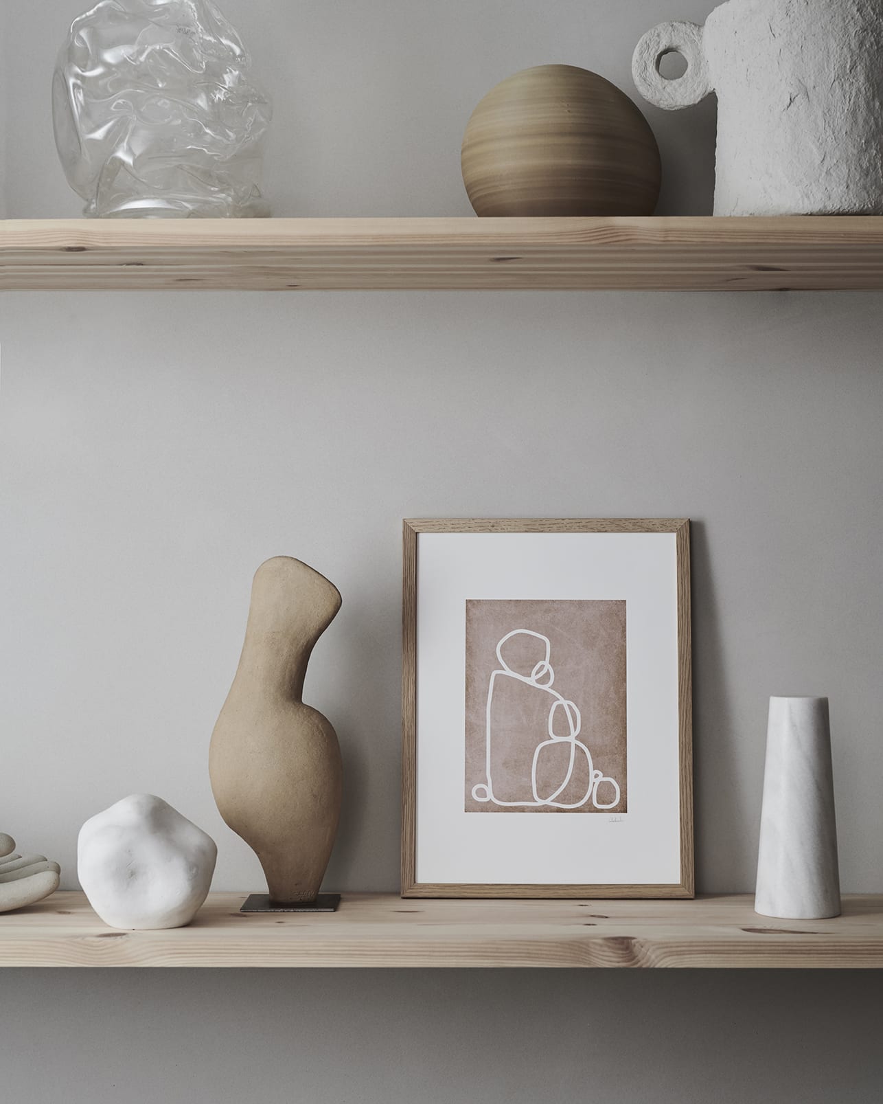 The Poster Club Art Prints Family of Volax Poster 30x40 beige