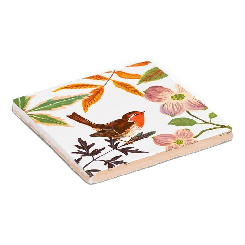 Storytiles Delft Blue Beschut durch Blaadjes Fliese 10x10 cm Vogel