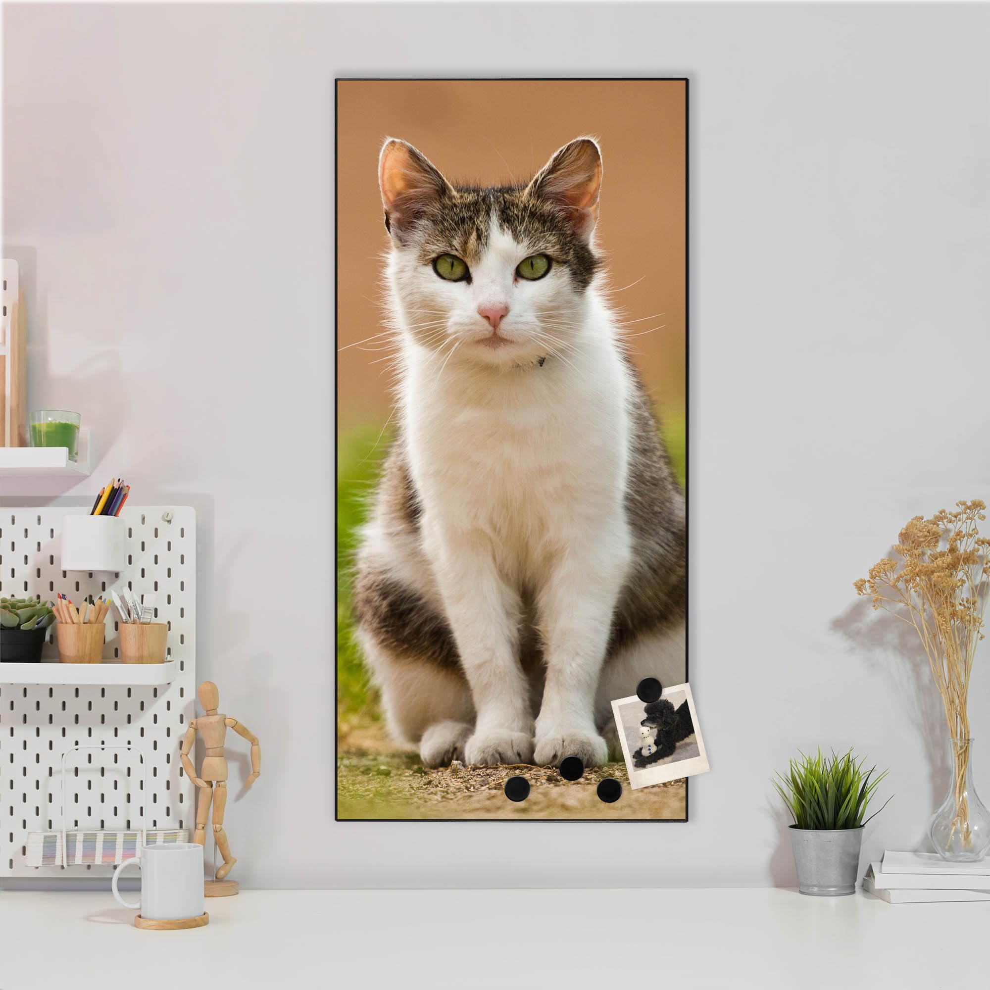 Banjado Magnettafel Suse Magnetpinnwand 37x78cm Katzenmotiv