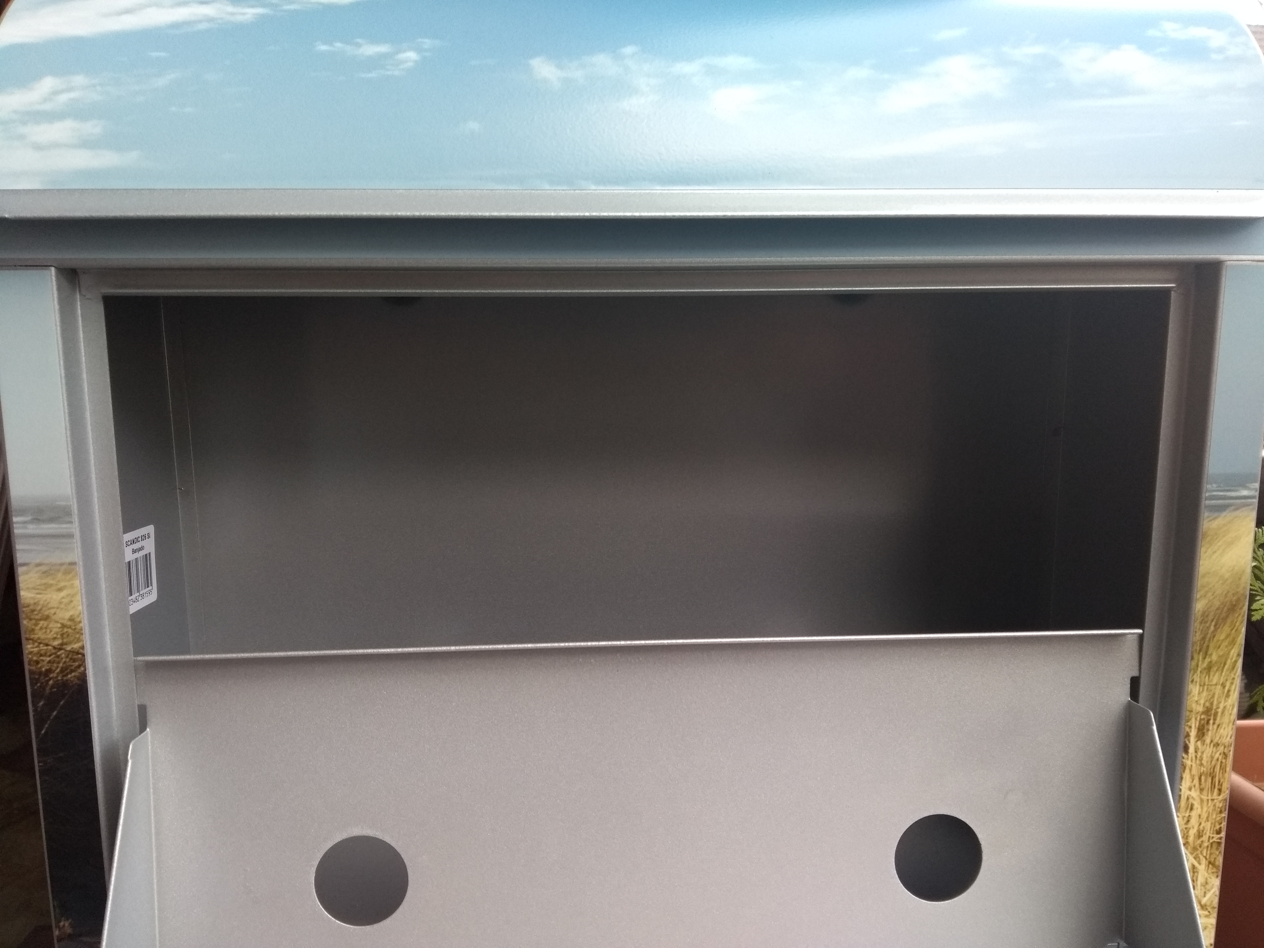 Banjado Briefkasten Fensterpanorama Silber Zeitungsfach A4 Stahl