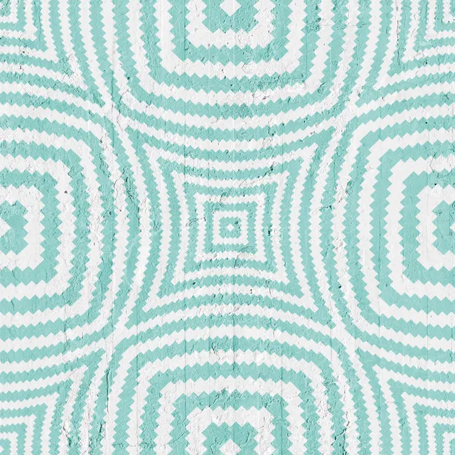 Mineheart Aquamarine Geometric Circles Tapete Vliestapete Kreise