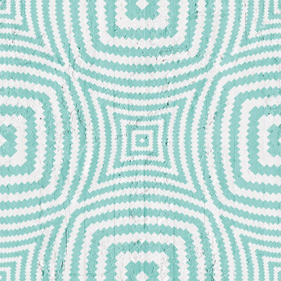 Mineheart Aquamarine Geometric Circles Tapete Vliestapete Kreise