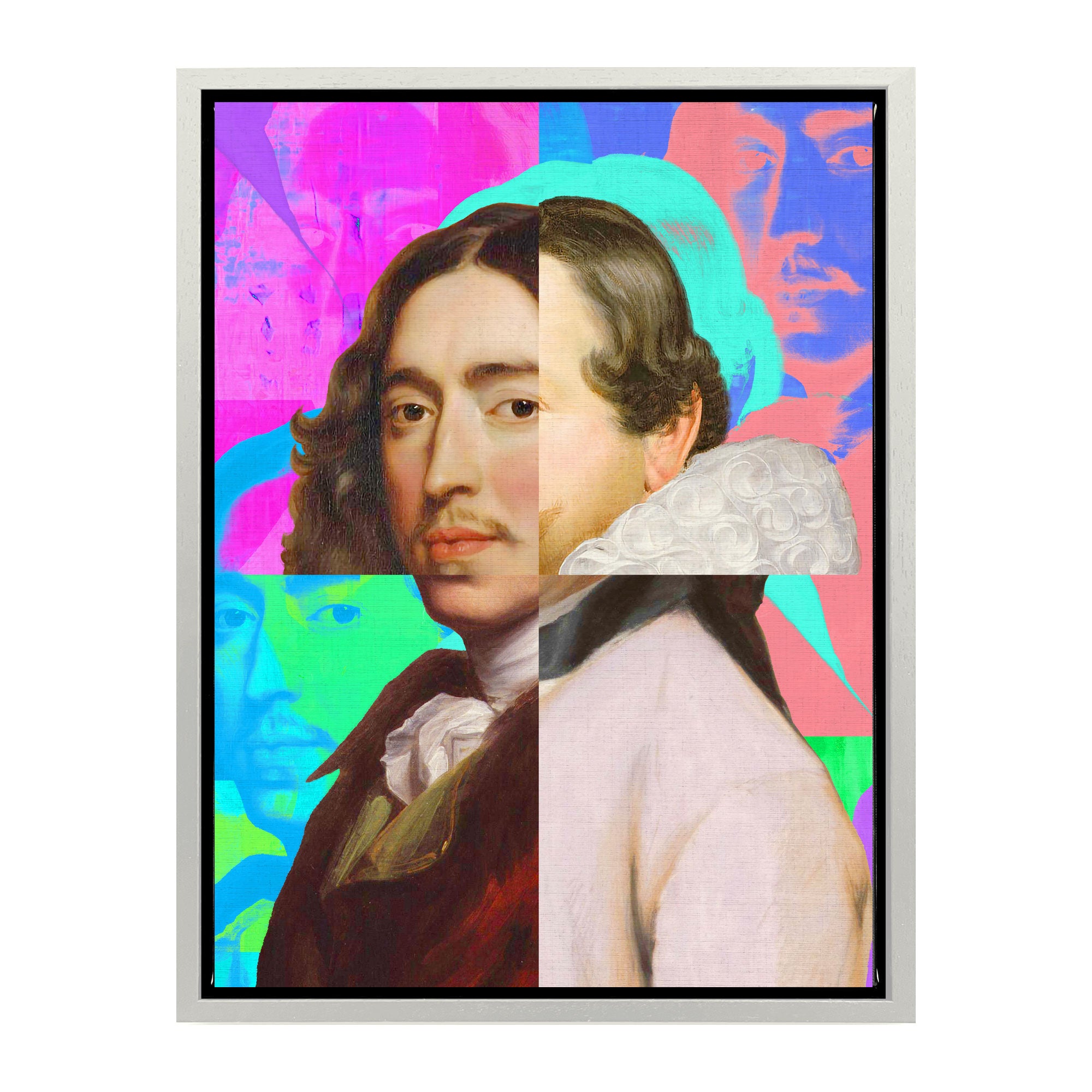 Mineheart Gentleman Puzzled Wandbild Rot-Weiß 40x50cm