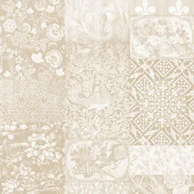 Mineheart Arts & Crafts Patchwork Tapete Beige Panel-A