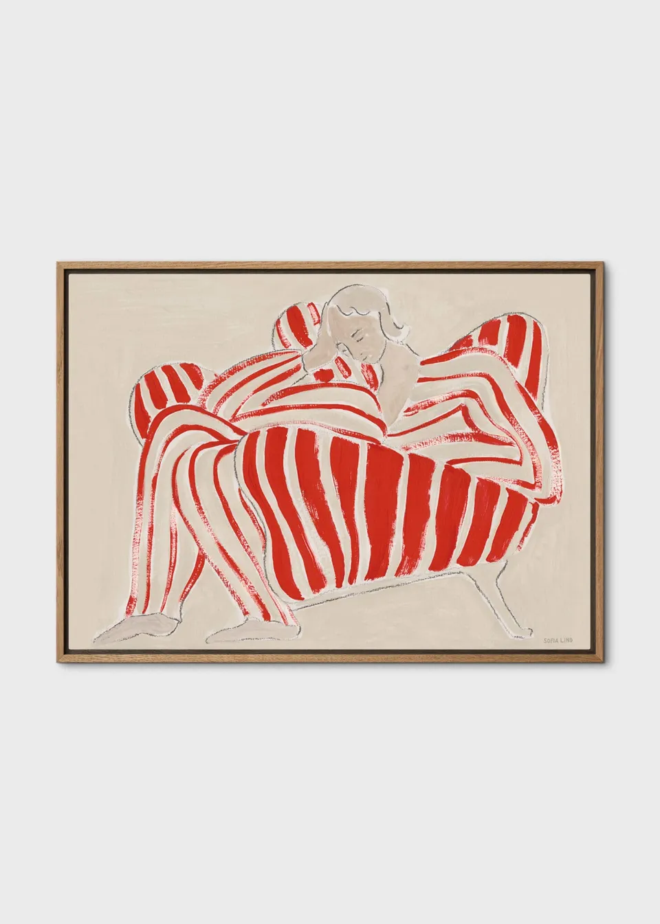 The Poster Club Art Prints Red Chair Poster 30x40 cm beige