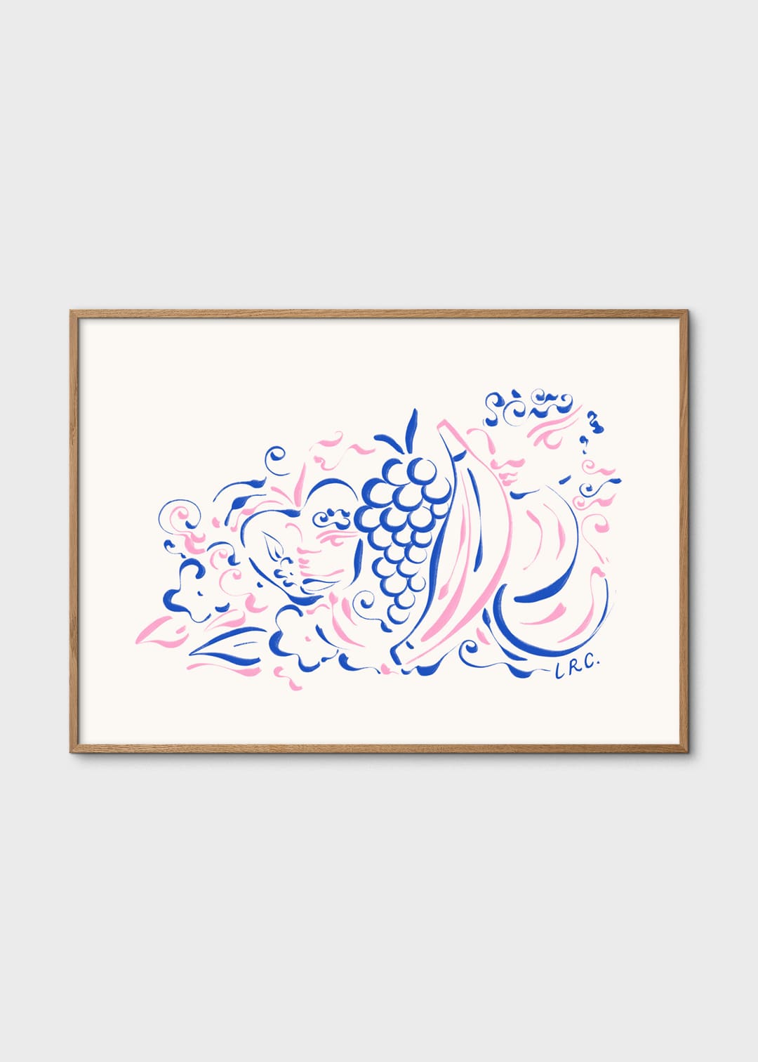 The Poster Club Art Prints Cosmic Harvest Poster A4 blau