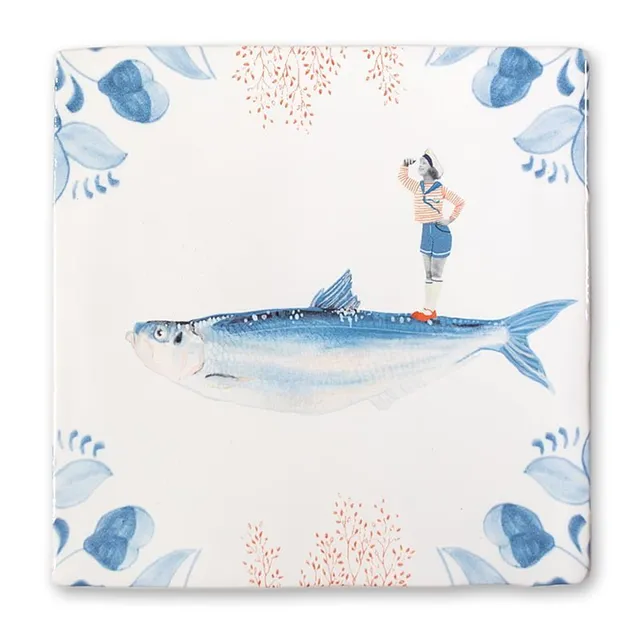 Storytiles Delft blue Vooruit kijken Fliese S 10x10 cm Blick