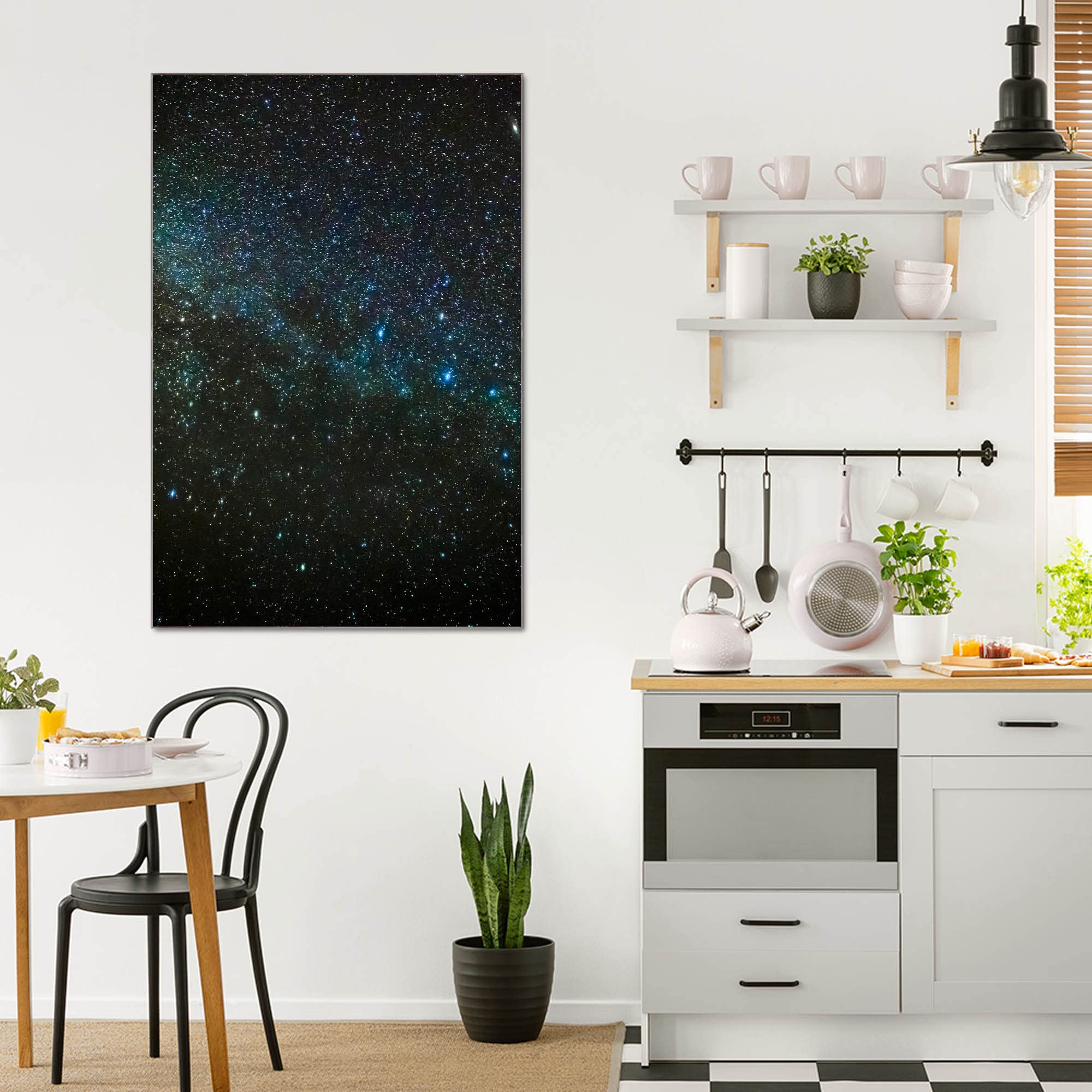 Banjado Magnettafel Glas Memoboard Nachthimmel 40x60 beschreibbar