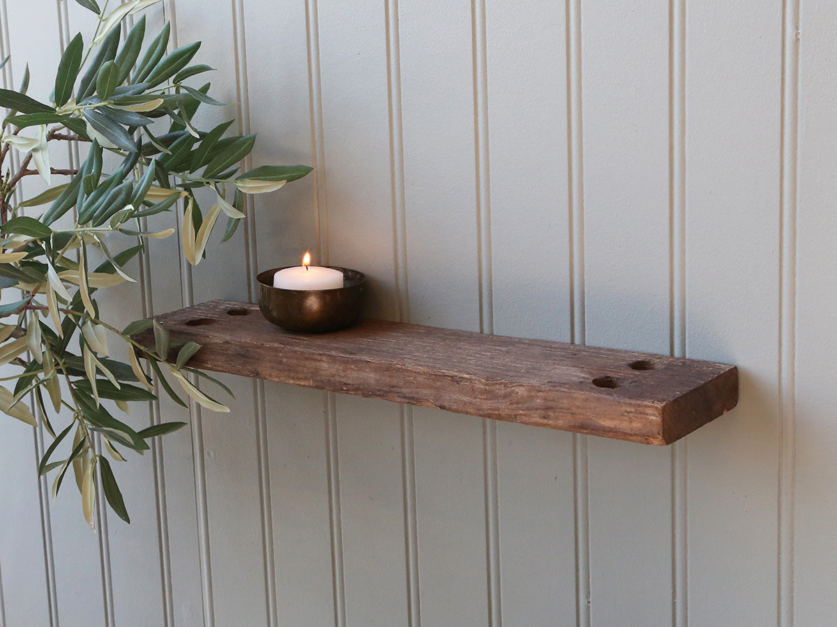 LS-LebenStil Küche Wandregal Holz Braun 50x10cm