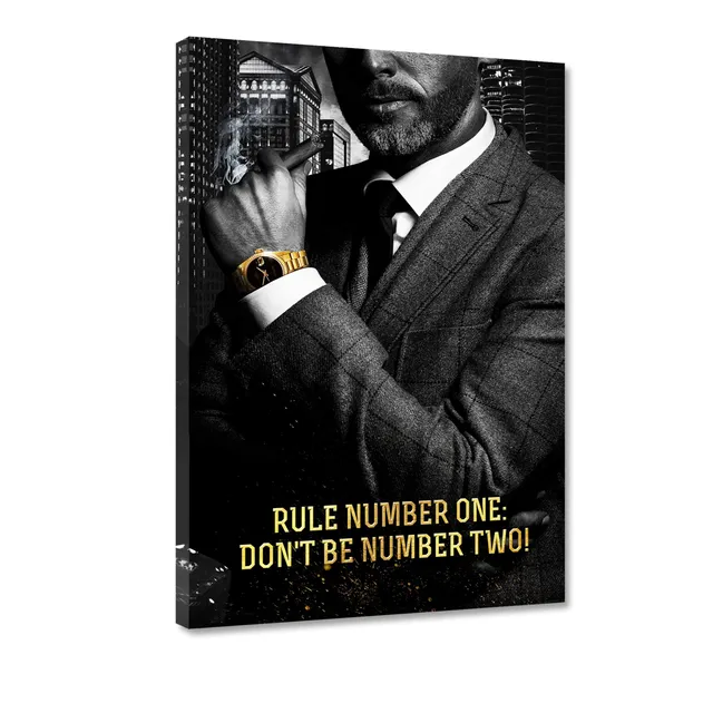 Hustling Sharks Don't be Number 2 Leinwandbild 30x45 Büro