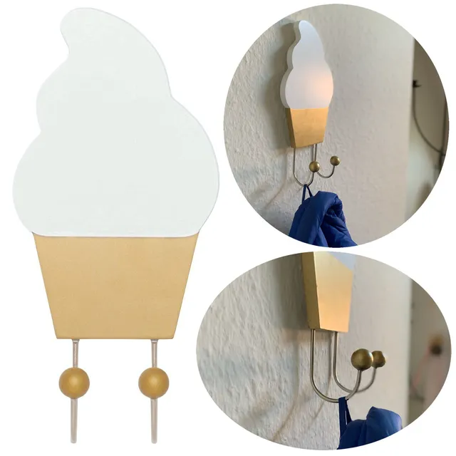 JaBaDaBaDo R16040 Kleiderhaken Eis Weiß-Gold 22cm