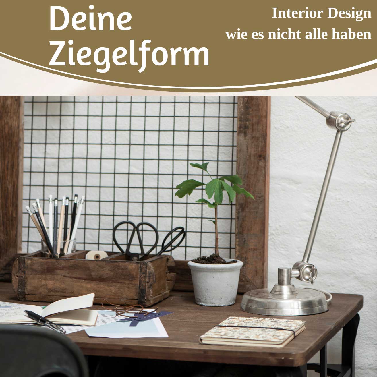 LS-LebenStil Möbel & Wohnen Ziegelform Unika 31cm Braun 3-fach Holzbox