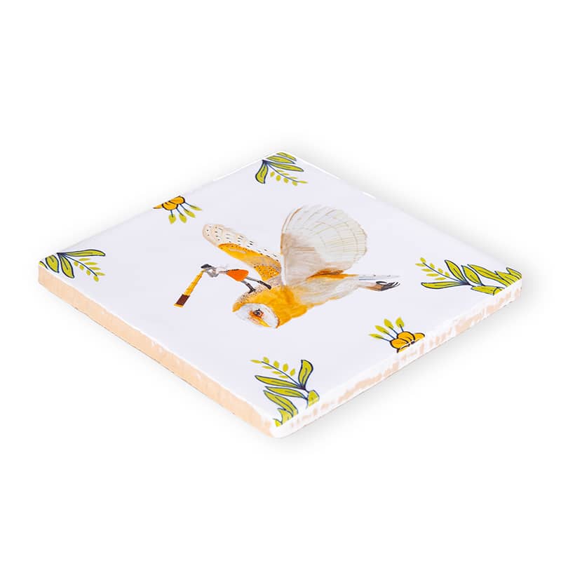 Storytiles Delft Blue Heldere kijk Fliese S 10x10 cm Vogel