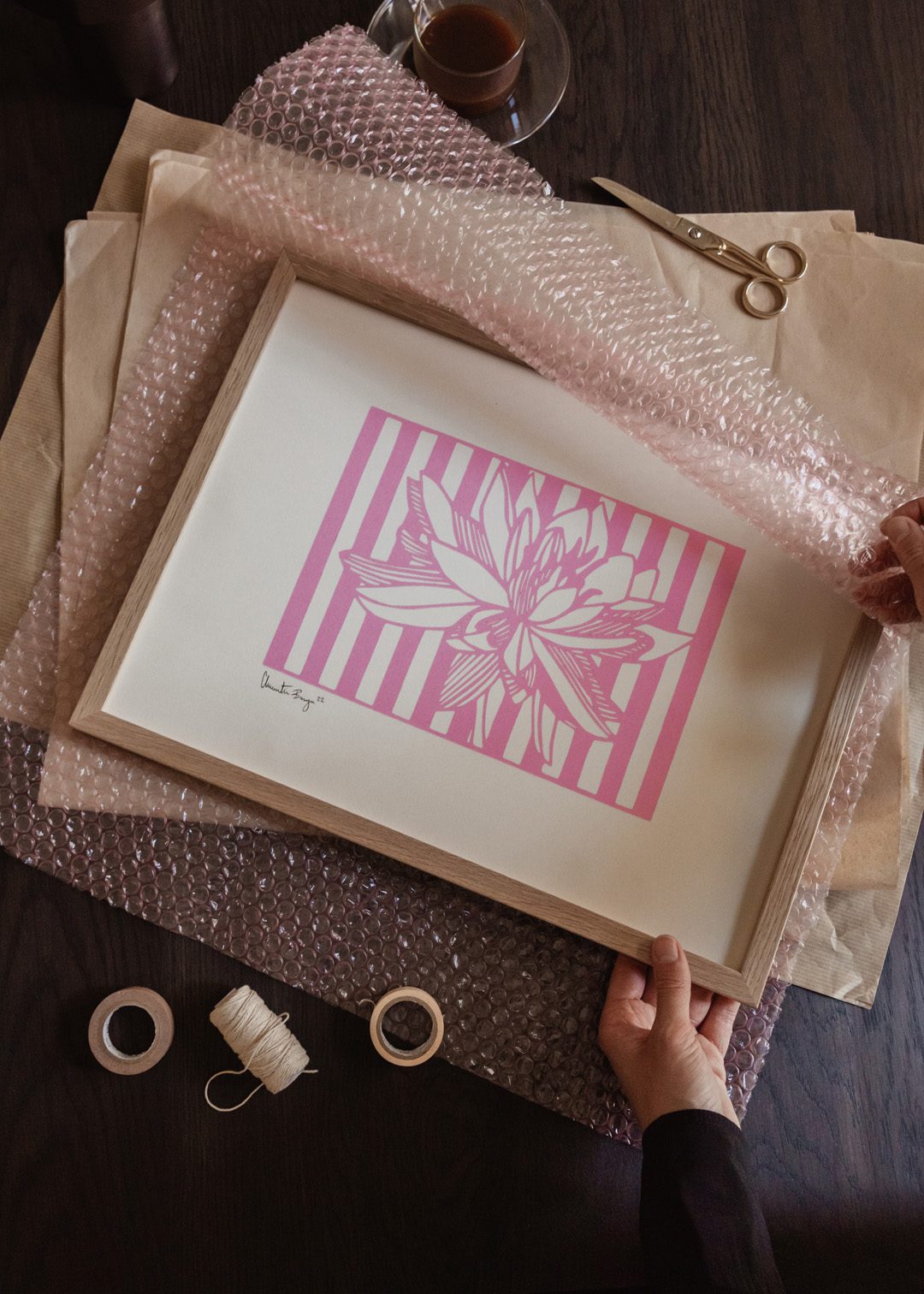 The Poster Club Art Prints Lotus No 01 Poster A4 Rosa