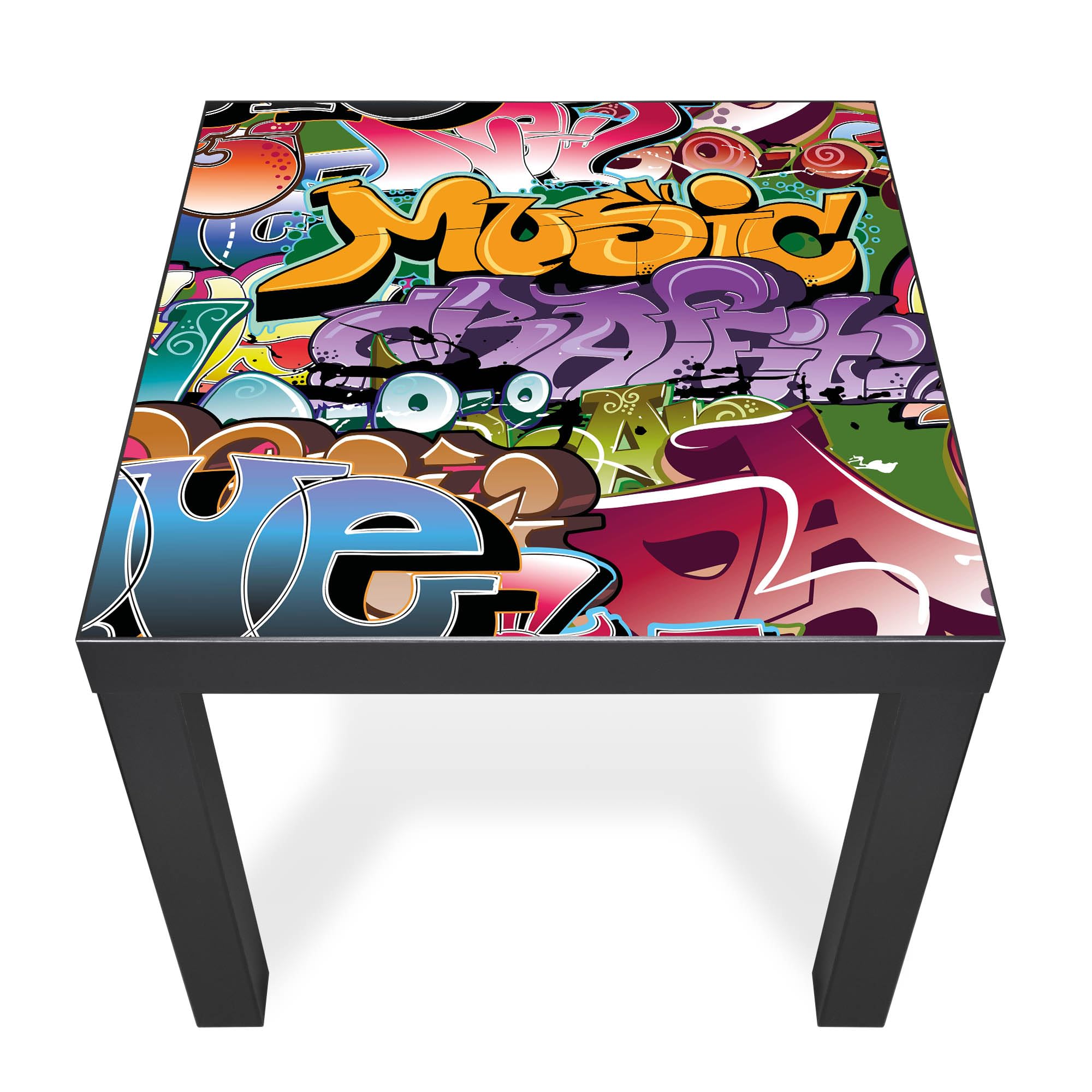 Banjado Möbelfolie Graffiti Tischfolie 55x55 cm selbstklebend
