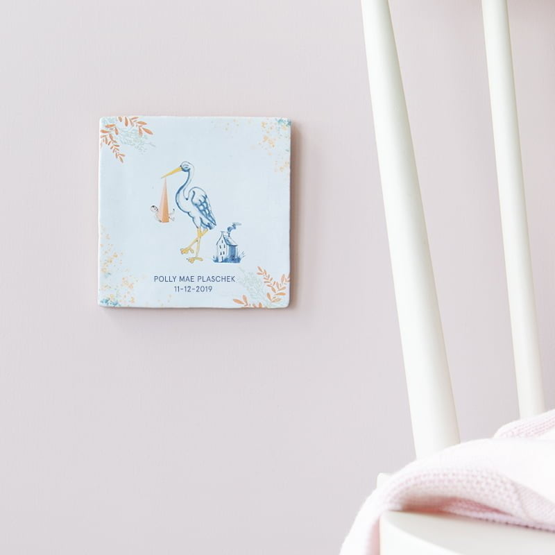 Storytiles Delft Blue New girl in town Fliese 10x10 cm Baby