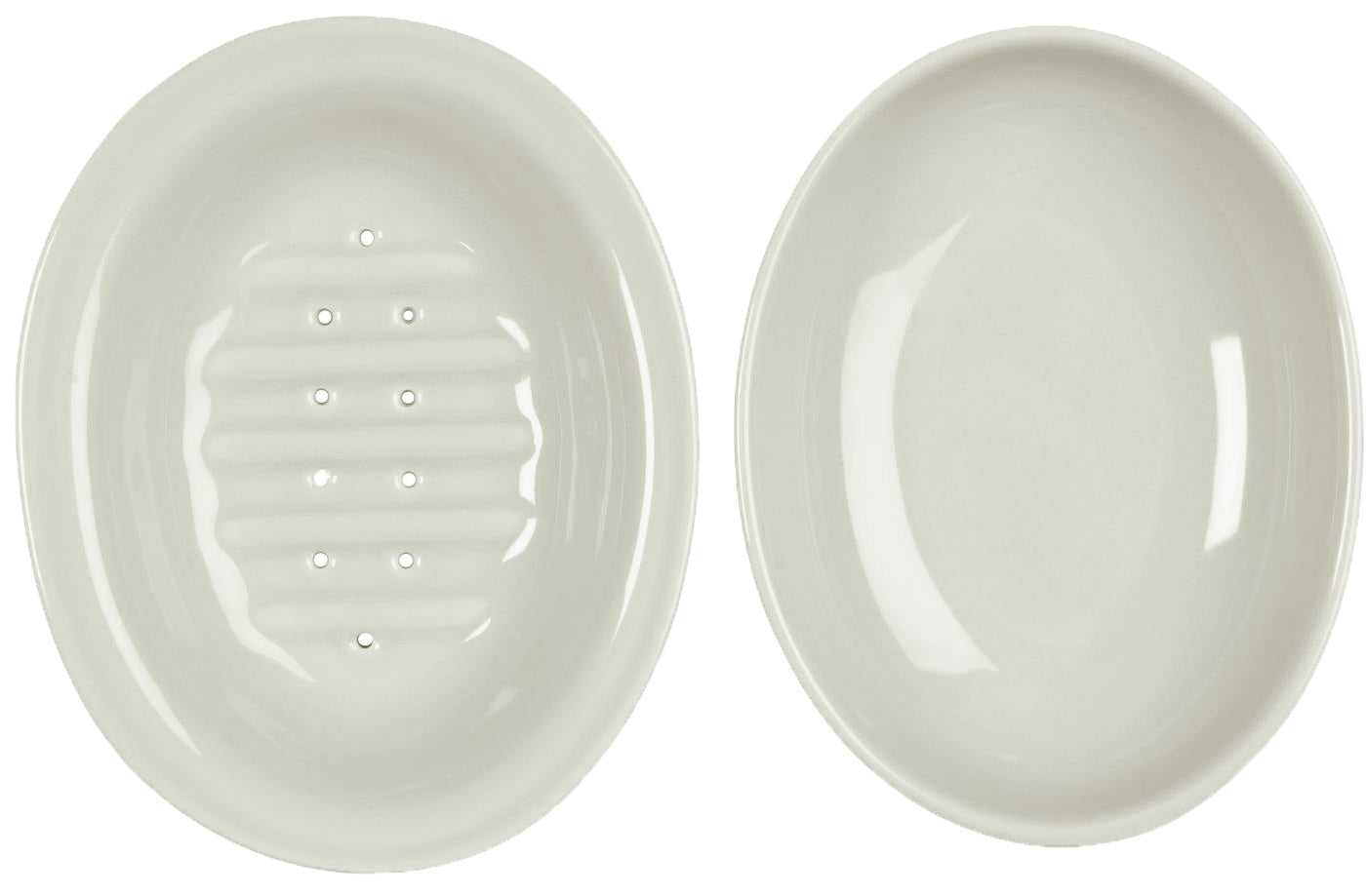 Ib Laursen Altum Seifenschale Keramik weiß 15 cm 2-teilig