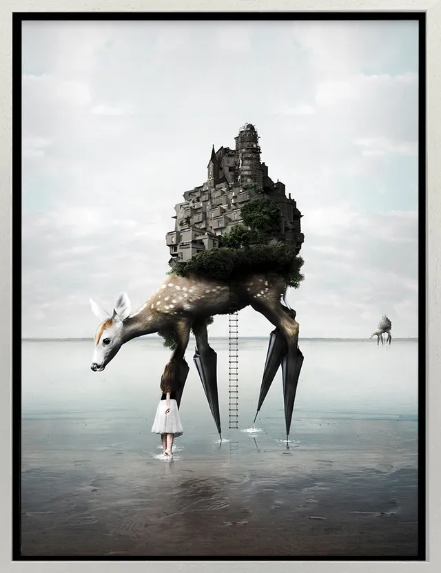 Mineheart Wall Art The Migration Canvas Hirsch 30x41cm