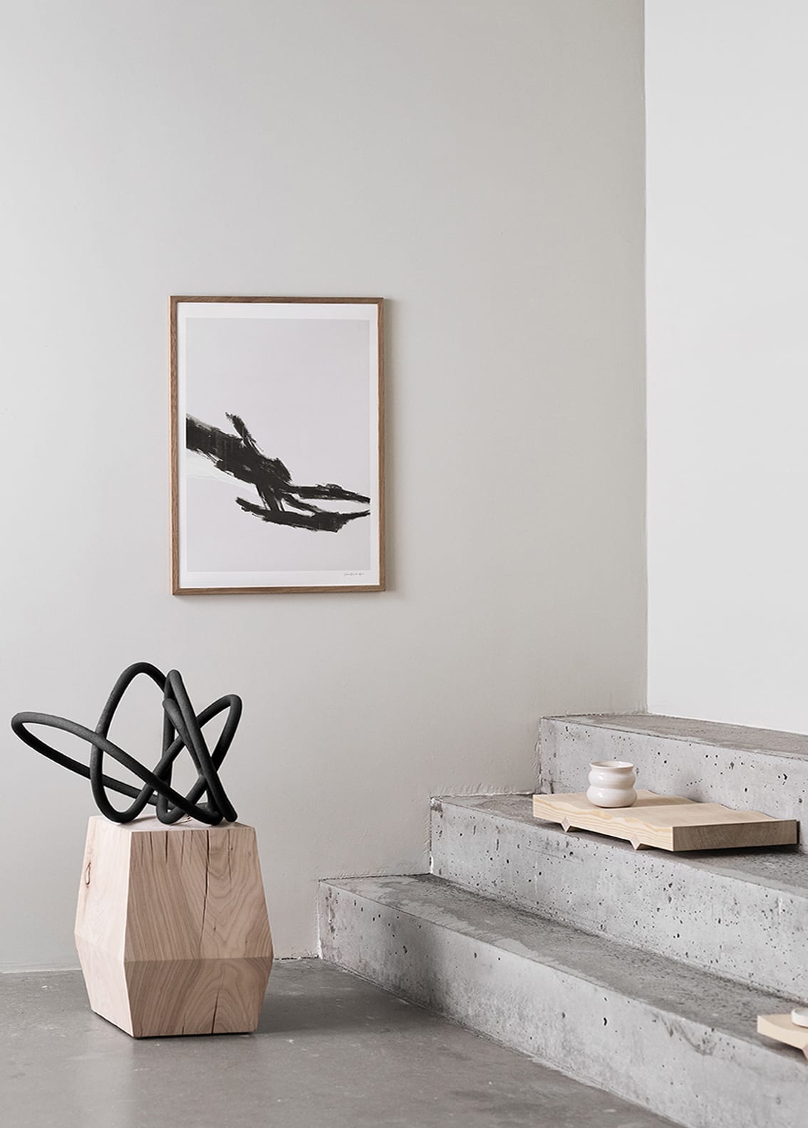 The Poster Club Kontrast Art Prints Poster 30x40 cm schwarz grau