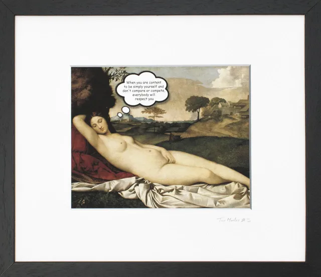 Mineheart Wall Art TaoMaster-3 Kunstdruck gerahmt 39x34cm