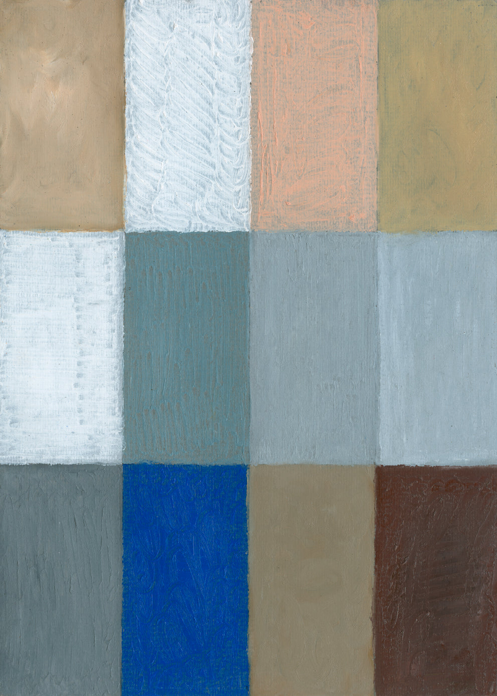 The Poster Club Calm Structure Leinwandbild 50x70 beige gerahmt