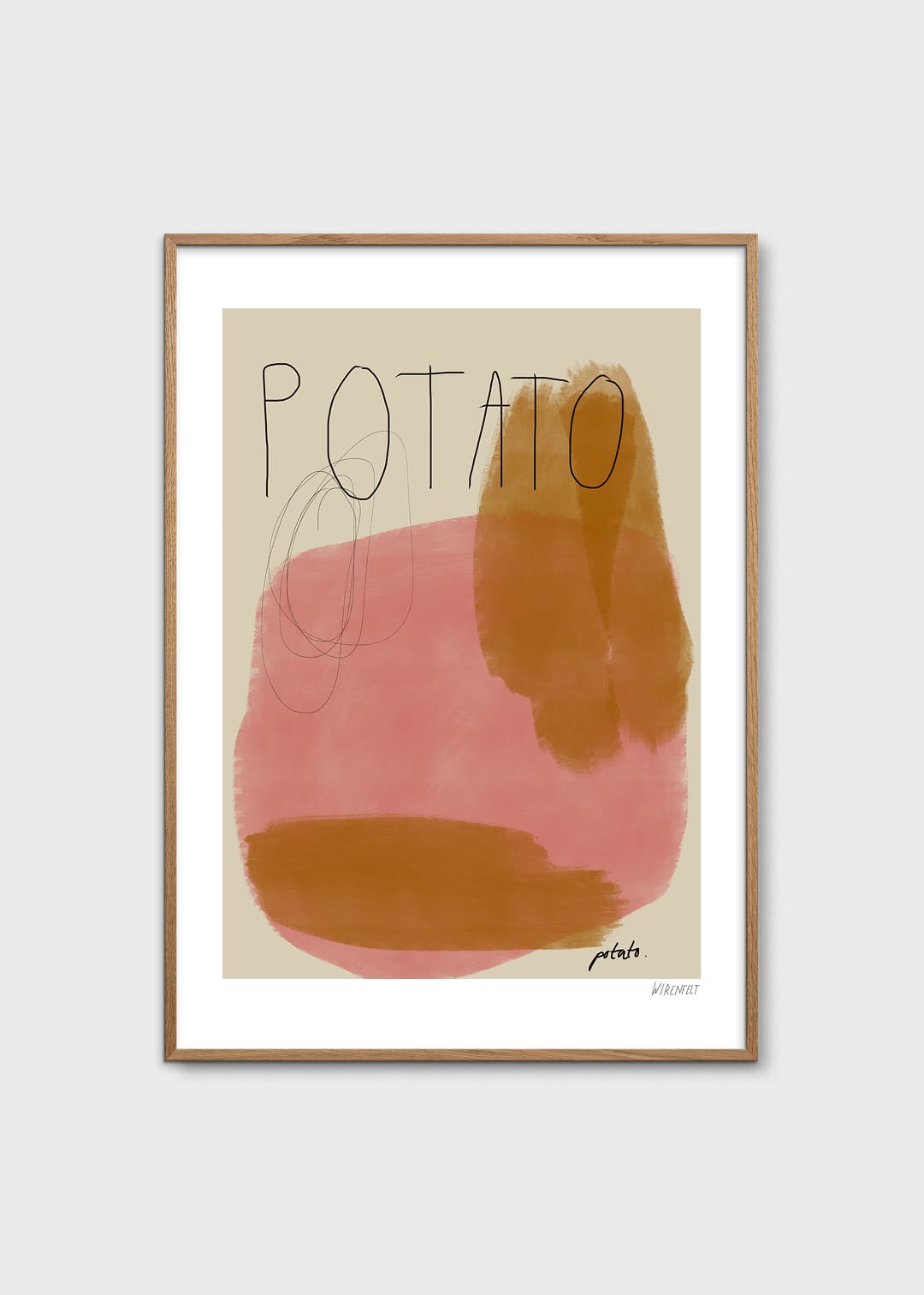 The Poster Club Art Prints Potato Potato Poster A4 beige-orange