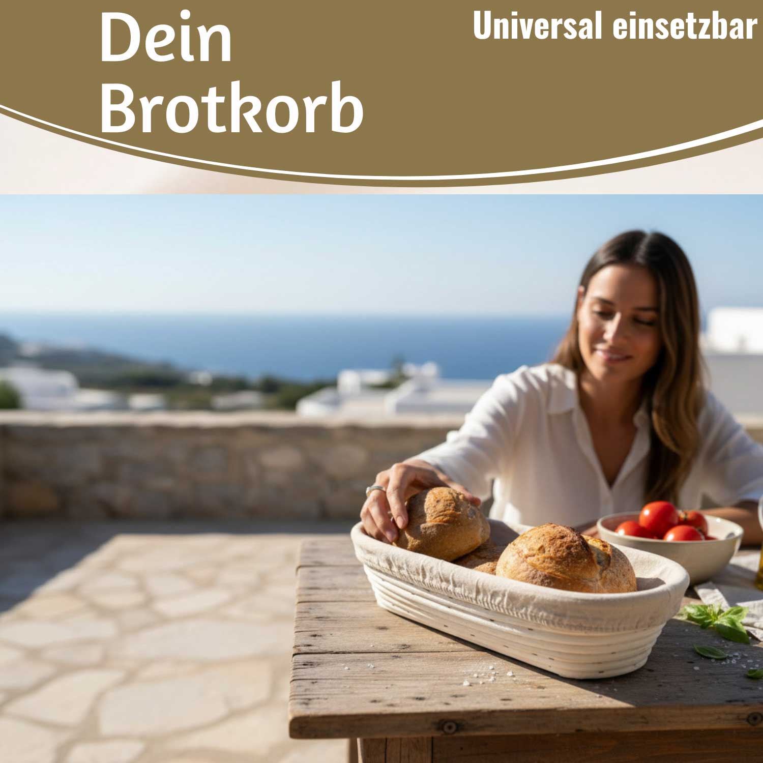 LS-LebenStil Küche & Haushalt Gärkörbchen Peddigrohr oval 35cm
