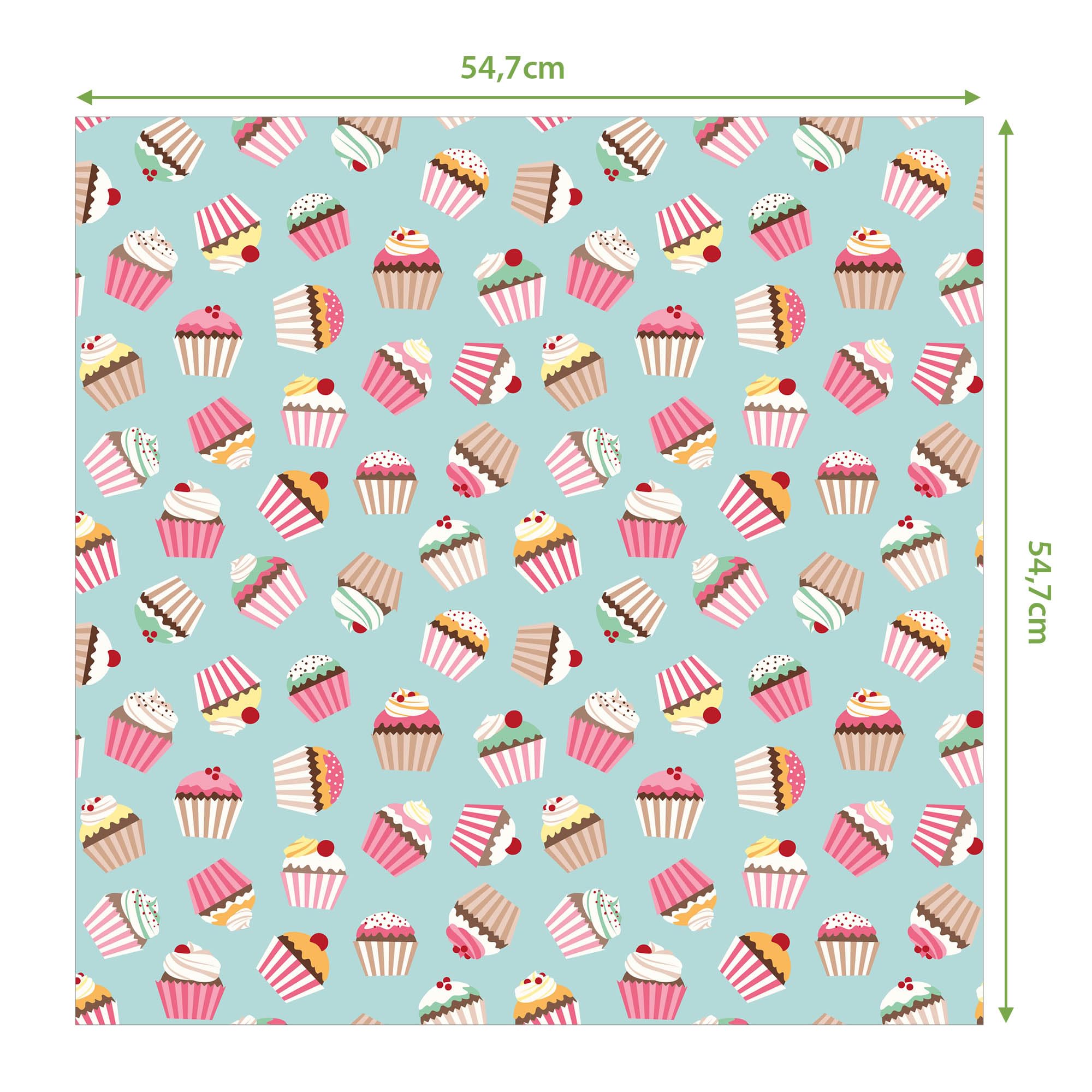Banjado Möbelfolie Muffins Tischfolie 55x55 selbstklebend