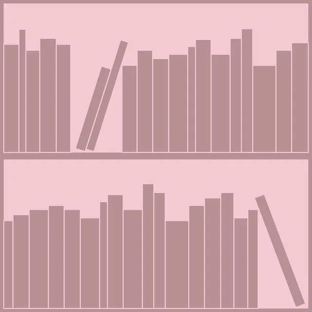 Mineheart Wallpaper Bücherregal Tapete Rosa Outline