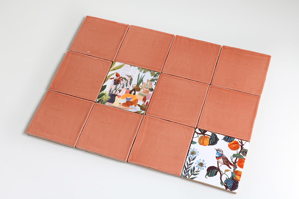 Storytiles Plain tiles Zoete Abrikoos Wandfliese 13x13 cm Apricot