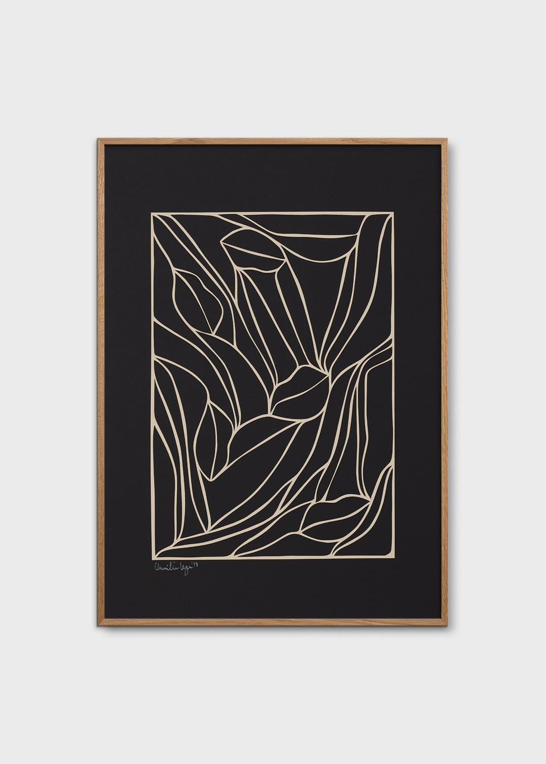 The Poster Club Lips No. 01 Poster A2 schwarz