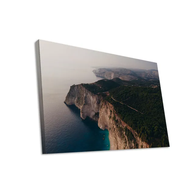 Hustling Sharks Wandbilder Weite Küstenlandschaft Leinwand 40x30 cm Abendlicht