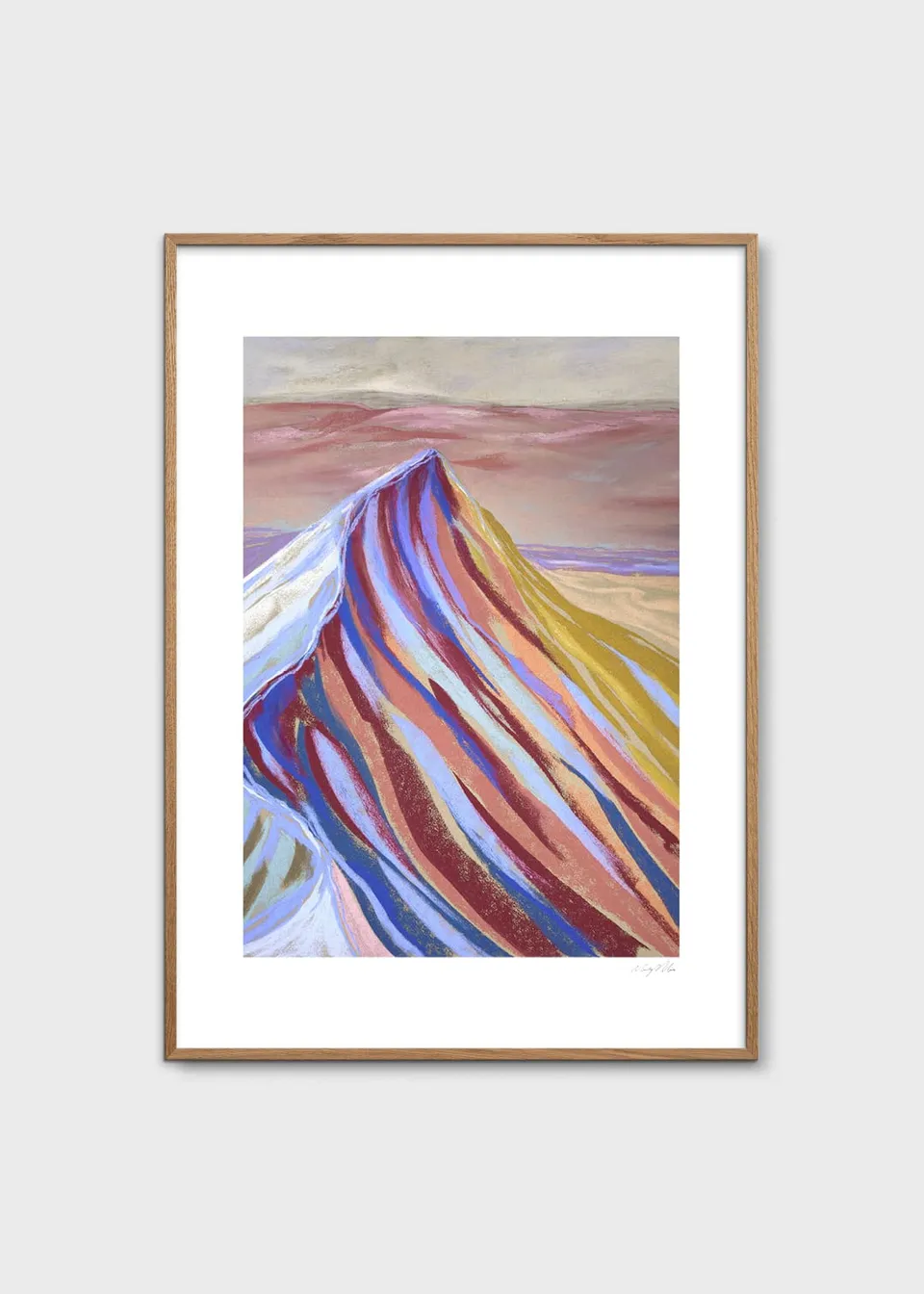 The Poster Club Velvet Peak II Poster 30x40 cm blau rosa