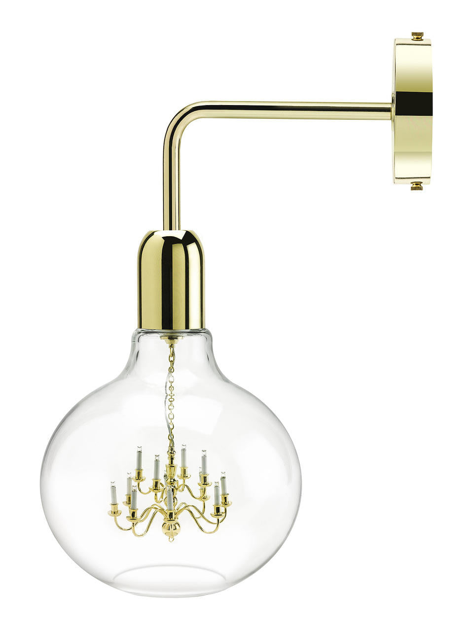 Mineheart King Edison Wandleuchte Gold LED 15x21cm