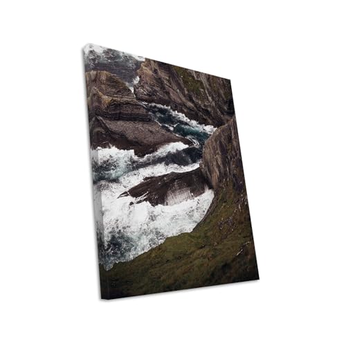 Hustling Sharks Wandbilder Klippen Meeresbrandung Leinwand 30x40
