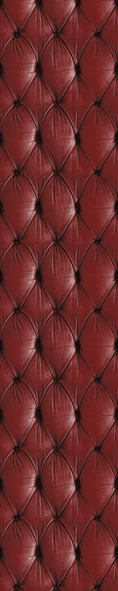 Mineheart Chesterfield Tapete Rot Leder-Optik Vinyl