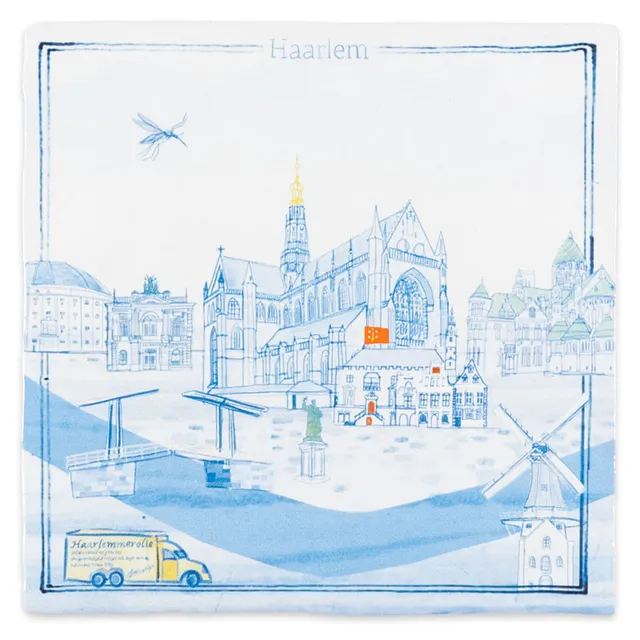Storytiles Delft Blue Haarlem in n oogopslag Fliese 13x13 cm