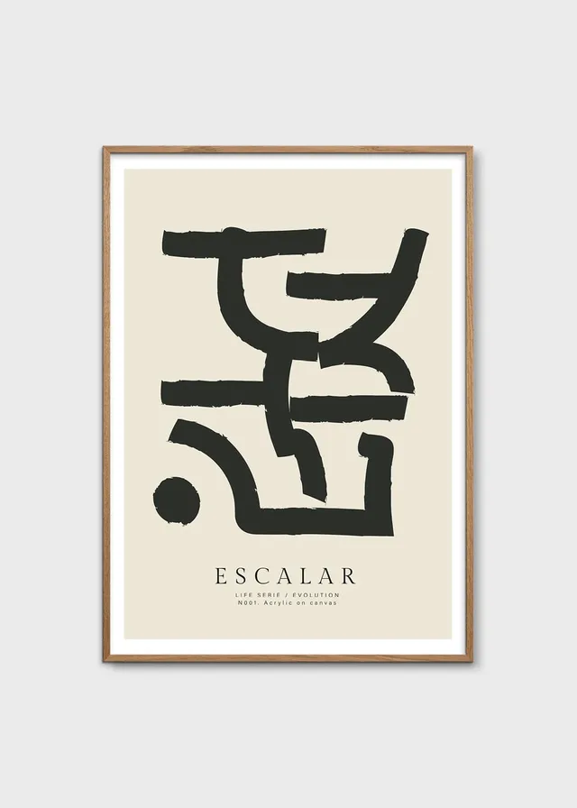 The Poster Club Escalar Poster A4 beige schwarz