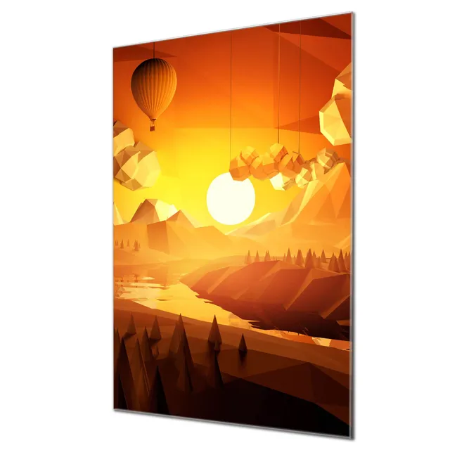 Banjado Magnettafel Sunset Glasmagnettafel 40x60 cm Camping