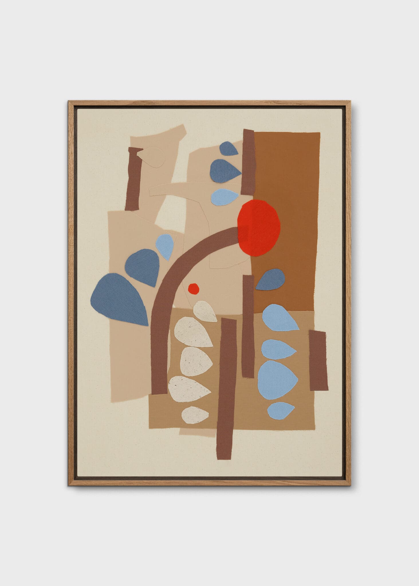 The Poster Club Art Prints Leafy Leinwand 30x40 beige-blau