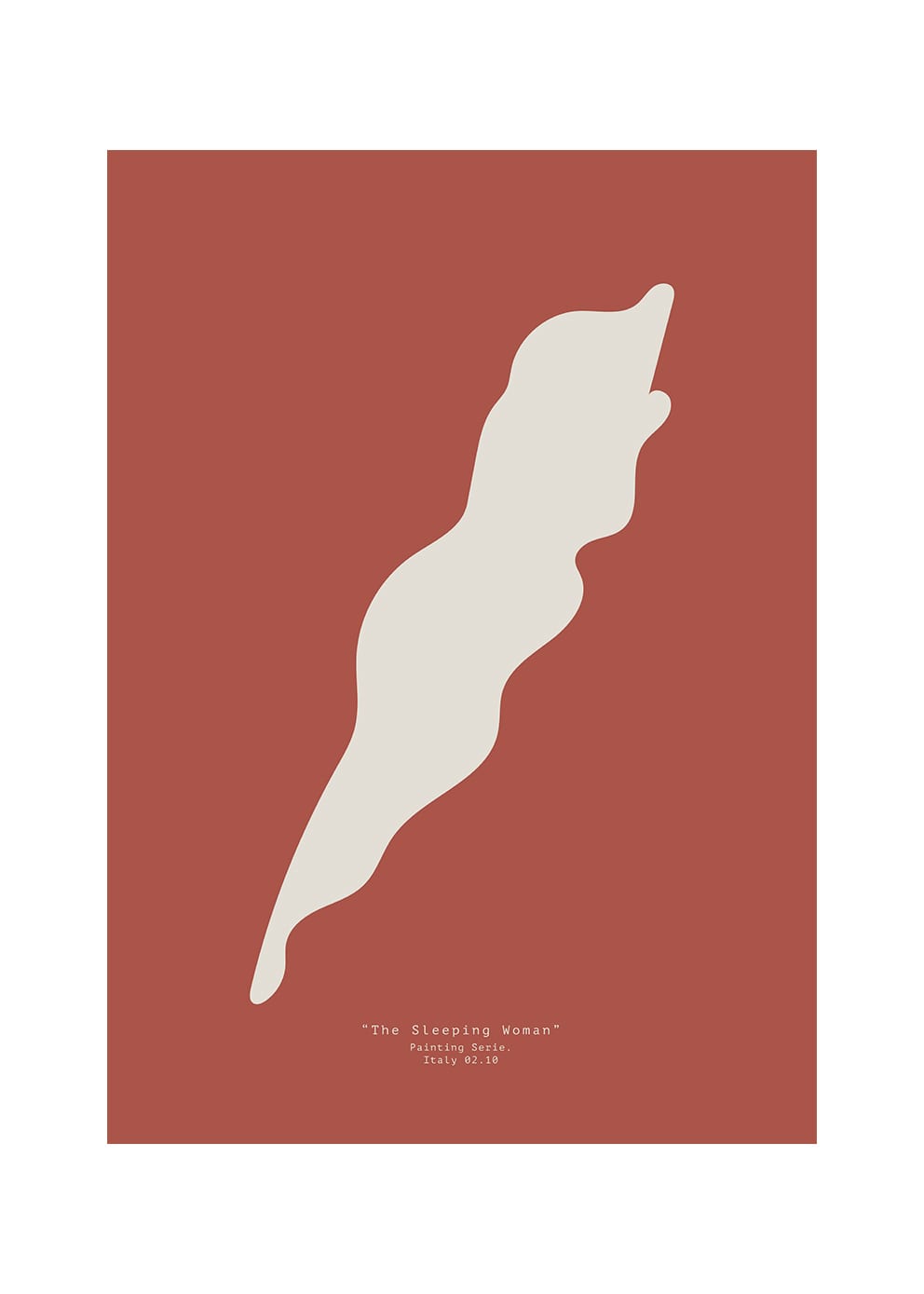 The Poster Club Art Prints The Sleeping Woman Poster 50x70 cm rot