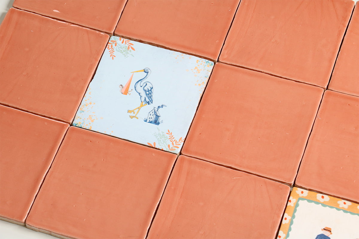 Storytiles Plain tiles Zoete Abrikoos Wandfliese 13x13 cm Apricot