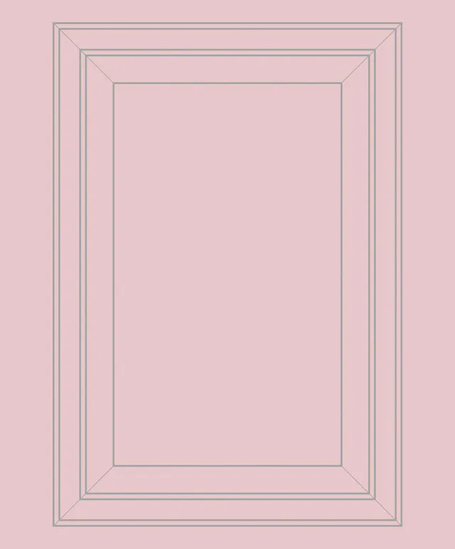 Mineheart Wallpaper Pink Grey Panel Outline Tapete Rosa Grau