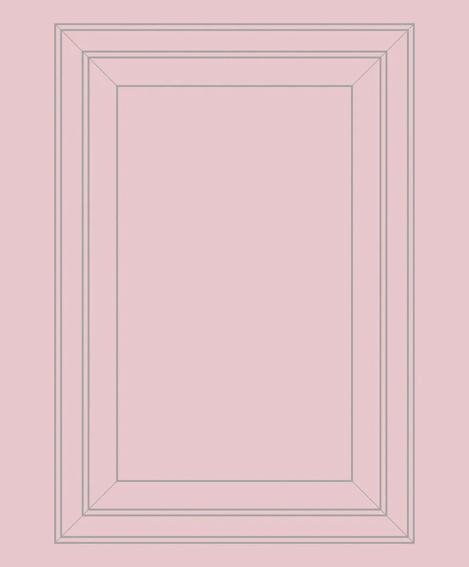 Mineheart Wallpaper Pink Grey Panel Outline Tapete Rosa Grau