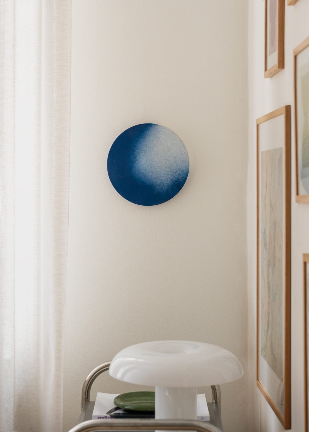 The Poster Club Art Prints Blue Moon Relief Ø24 cm blau
