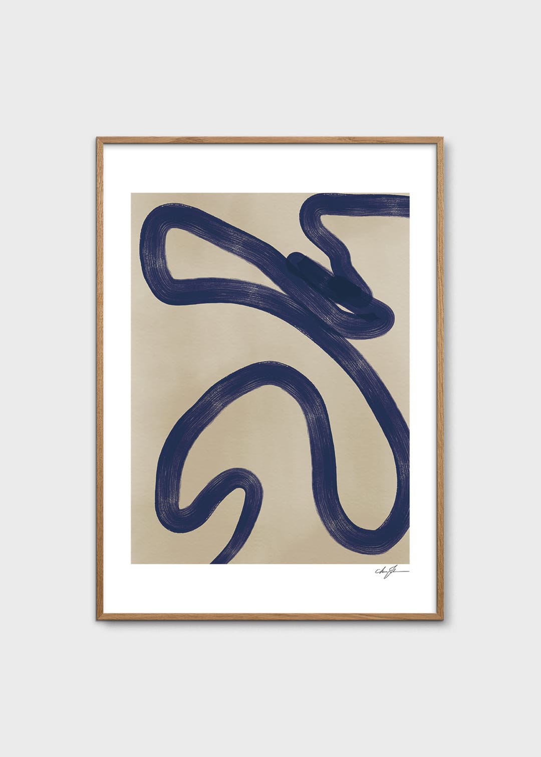 The Poster Club Monday Poster A4 beige blau Anna Johansson