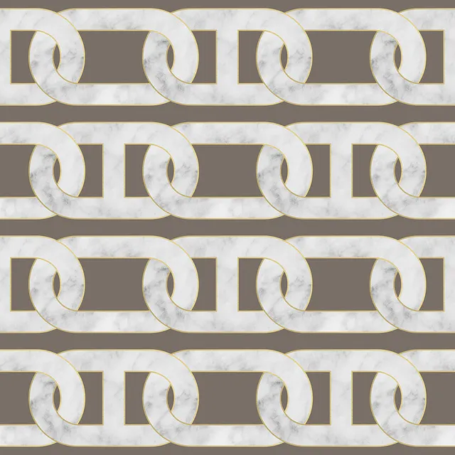 Mineheart Chain Wallpaper Tapete Grau Vlies 52cm x 10m